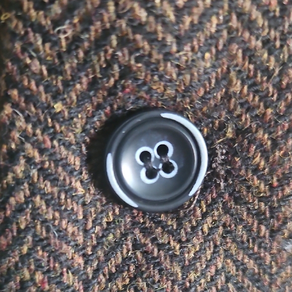 Wool BLEND Men's Dark Brown Vest - Picture 5 of 6